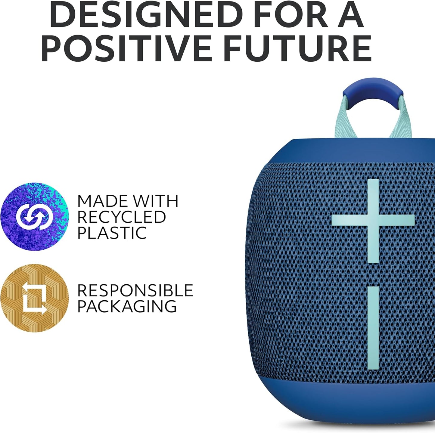 Outdoor Speakers Bluetooth Waterproof with Big Bass & 360-Degree Sound, Dustproof Floating Wireless Speaker, 131ft Range - Blue