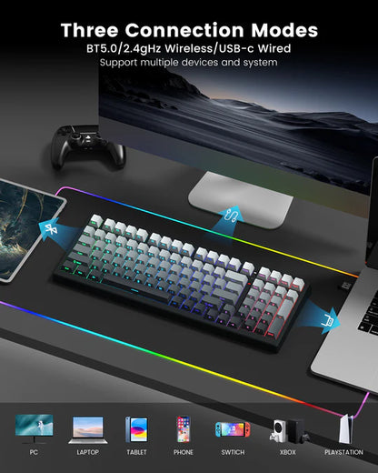 Wireless Mechanical Keyboard, RGB Gaming Keyboard
