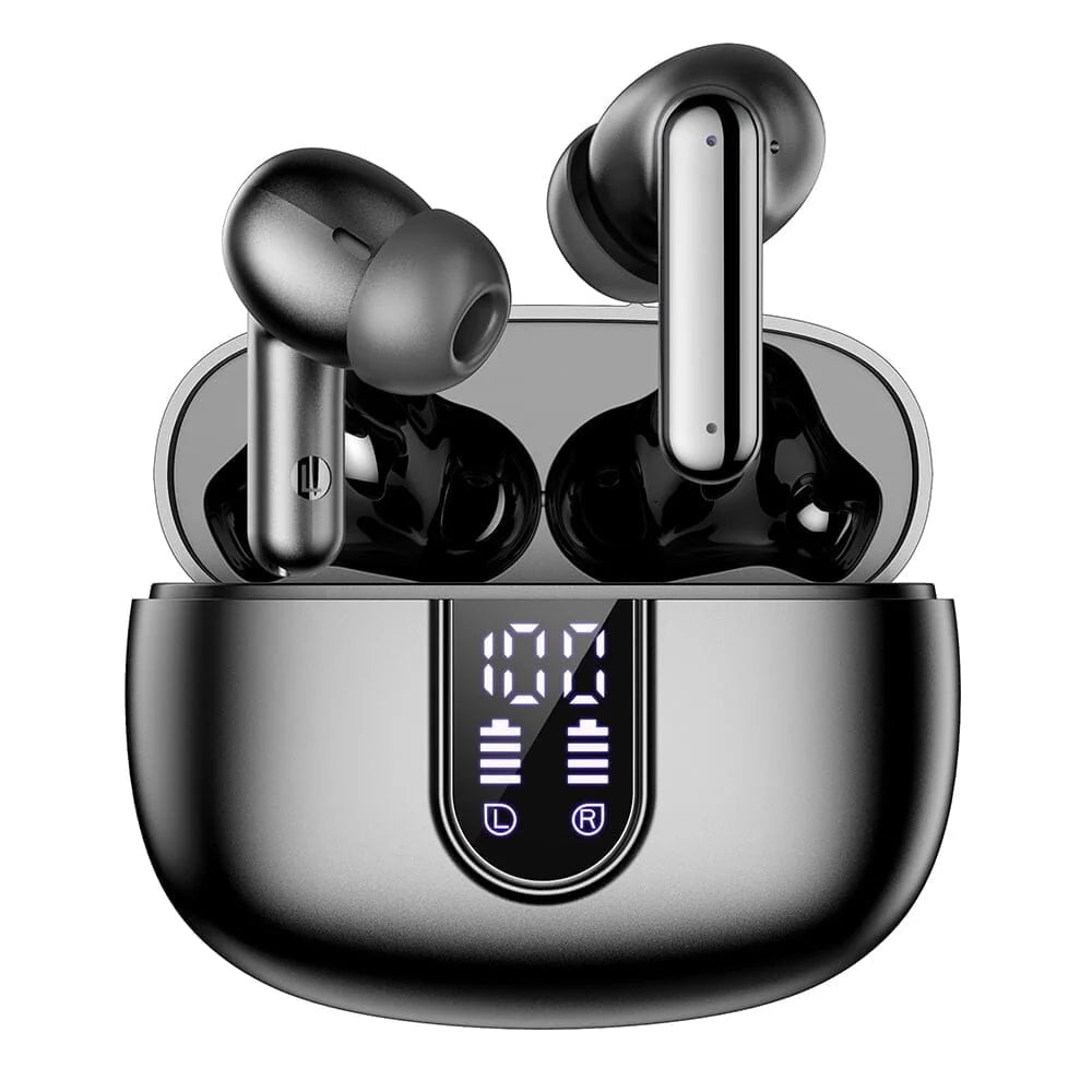 Wireless Earbuds Bluetooth Headphones, with LED Display Charging Case, Waterproof In-Ear Earphones with Mic for iPhone /Android /PC /Laptop